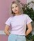 ROXY(ロキシー)半袖Tシャツ ちびTシャツ ボーダー RST252047/レディース ムラサキスポーツ