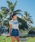 ROXY×NANAHA(ロキシー×ナナハ)半袖Tシャツ ロゴ クロップド丈 ショート丈 ROXY CRUISERS RST252604T/レディース ムラサキスポーツ