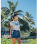 ROXY×NANAHA(ロキシー×ナナハ)半袖Tシャツ ロゴ クロップド丈 ショート丈 ROXY CRUISERS RST252604T/レディース ムラサキスポーツ