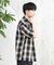 【ムラサキスポーツ限定】DEAR LAUREL(ディアローレル)半袖シャツ オンブレチェック柄 D25S2403/メンズ ムラサキスポーツ