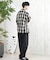 【ムラサキスポーツ限定】DEAR LAUREL(ディアローレル)半袖シャツ オンブレチェック柄 D25S2403/メンズ ムラサキスポーツ