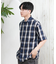 【ムラサキスポーツ限定】DEAR LAUREL(ディアローレル)半袖シャツ オンブレチェック柄 D25S2403/メンズ ムラサキスポーツ
