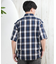 【ムラサキスポーツ限定】DEAR LAUREL(ディアローレル)半袖シャツ オンブレチェック柄 D25S2403/メンズ ムラサキスポーツ