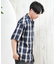【ムラサキスポーツ限定】DEAR LAUREL(ディアローレル)半袖シャツ オンブレチェック柄 D25S2403/メンズ ムラサキスポーツ