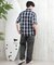 【ムラサキスポーツ限定】DEAR LAUREL(ディアローレル)半袖シャツ オンブレチェック柄 D25S2403/メンズ ムラサキスポーツ