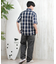 【ムラサキスポーツ限定】DEAR LAUREL(ディアローレル)半袖シャツ オンブレチェック柄 D25S2403/メンズ ムラサキスポーツ