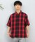 【ムラサキスポーツ限定】DEAR LAUREL(ディアローレル)半袖シャツ オンブレチェック柄 D25S2403/メンズ ムラサキスポーツ