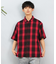 【ムラサキスポーツ限定】DEAR LAUREL(ディアローレル)半袖シャツ オンブレチェック柄 D25S2403/メンズ ムラサキスポーツ