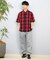 【ムラサキスポーツ限定】DEAR LAUREL(ディアローレル)半袖シャツ オンブレチェック柄 D25S2403/メンズ ムラサキスポーツ