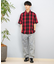 【ムラサキスポーツ限定】DEAR LAUREL(ディアローレル)半袖シャツ オンブレチェック柄 D25S2403/メンズ ムラサキスポーツ
