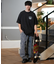 DC(ディーシー)半袖 Tシャツ バックプリント オーバーサイズ ヴィンテージ加工 25 ROCK SKULL SS DST252005/メンズ ムラサキスポーツ