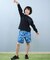 RUSTY(ラスティー)キッズ 水着 UVケア ラッシュガード デザイン長袖ラッシュガード 965463/子供服 男の子 女の子 ムラサキスポーツ