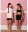 RUSTY/キッズ 水着 4点セット 964806 セパレートタイプ タンクトップ 半袖 Tシャツ ショートパンツ ラスティー 女の子 ムラサキスポーツ