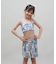 ROXY(ロキシー)キッズ 水着 3点セット ビキニ トランクス ラッシュガード MINI ARTSY FLORAL スイムウェア TSW251102/子供服 女の子 ムラサキスポーツ