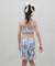ROXY(ロキシー)キッズ 水着 3点セット ビキニ トランクス ラッシュガード MINI ARTSY FLORAL スイムウェア TSW251102/子供服 女の子 ムラサキスポーツ