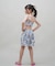 ROXY(ロキシー)キッズ 水着 3点セット ビキニ トランクス ラッシュガード MINI ARTSY FLORAL スイムウェア TSW251102/子供服 女の子 ムラサキスポーツ