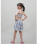 ROXY(ロキシー)キッズ 水着 3点セット ビキニ トランクス ラッシュガード MINI ARTSY FLORAL スイムウェア TSW251102/子供服 女の子 ムラサキスポーツ