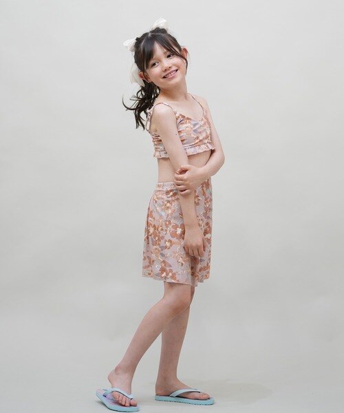 ROXY(ロキシー)キッズ 水着 3点セット ビキニ トランクス