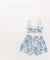 ROXY(ロキシー)キッズ 水着 3点セット ビキニ トランクス ラッシュガード MINI ARTSY FLORAL スイムウェア TSW251102/子供服 女の子 ムラサキスポーツ
