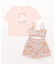 ROXY(ロキシー)キッズ 水着 3点セット ビキニ トランクス ラッシュガード MINI ARTSY FLORAL スイムウェア TSW251102/子供服 女の子 ムラサキスポーツ
