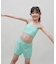 ROXY(ロキシー)キッズ 水着 3点セット ビキニ トランクス ラッシュガード MINI LA VIE TSW252060/子供服 女の子 ムラサキスポーツ