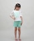 ROXY(ロキシー)キッズ 水着 3点セット ビキニ トランクス ラッシュガード MINI LA VIE TSW252060/子供服 女の子 ムラサキスポーツ