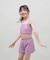ROXY(ロキシー)キッズ 水着 3点セット ビキニ トランクス ラッシュガード MINI LA VIE TSW252060/子供服 女の子 ムラサキスポーツ