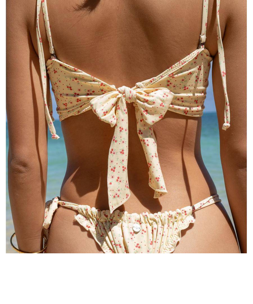 【25年モデル新品】ROXY x NANAHA ビキニ クリームイエロー M Roxy ROXY×NANAHA BIKINI ウィメンズ 水着 ビキニセット
