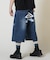【ムラサキスポーツ限定】UMBRO(アンブロ)Younger Song ヤンガーソング コラボレーション デニムハーフパンツ MRYS-SPT004/ユニセックス メンズ レディース ムラサキスポーツ