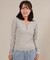 【限定】RIKKA FEMME(リッカファム)ヘンリーネックロンT 長袖Tシャツ RF25FW03/レディース ムラサキスポーツ限定