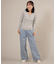 【限定】RIKKA FEMME(リッカファム)ヘンリーネックロンT 長袖Tシャツ RF25FW03/レディース ムラサキスポーツ限定