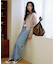 【限定】RIKKA FEMME(リッカファム)デニム イージーパンツ ウエストゴム RF25FW12/レディース ムラサキスポーツ限定