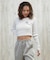 DC(ディーシー)長袖 クロップド丈 ロンT TELECO SHORT LS LLT254311/レディース ムラサキスポーツ