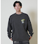 ELEMENT /長袖Tシャツ ロンT バックプリント 古着風 BF022-055 クルーネック メンズ ムラサキスポーツ