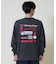 ELEMENT /長袖Tシャツ ロンT バックプリント 古着風 BF022-055 クルーネック メンズ ムラサキスポーツ