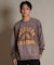 【限定】DEARLAUREL/トレーナー クルーネック スウェット 裏毛 カレッジロゴ風 ヴィンテージ加工 Vintage Crew D25F-11 ディアローレル メンズ ムラサキスポーツ限定