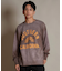 【限定】DEARLAUREL/トレーナー クルーネック スウェット 裏毛 カレッジロゴ風 ヴィンテージ加工 Vintage Crew D25F-11 ディアローレル メンズ ムラサキスポーツ限定
