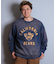 【限定】DEARLAUREL/トレーナー クルーネック スウェット 裏毛 カレッジロゴ風 ヴィンテージ加工 Vintage Crew D25F-11 ディアローレル メンズ ムラサキスポーツ限定