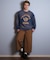 【限定】DEARLAUREL/トレーナー クルーネック スウェット 裏毛 カレッジロゴ風 ヴィンテージ加工 Vintage Crew D25F-11 ディアローレル メンズ ムラサキスポーツ限定