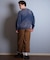 【限定】DEARLAUREL/トレーナー クルーネック スウェット 裏毛 カレッジロゴ風 ヴィンテージ加工 Vintage Crew D25F-11 ディアローレル メンズ ムラサキスポーツ限定