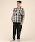 【限定】DEARLAUREL/HEAVY FLANNEL SHIRT ネルシャツ チェック柄 D25F-2601 ディアローレル メンズ ムラサキスポーツ限定