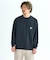 QUIKSILVER/長袖Tシャツ ロンT BW HISTORY POCKET LT QLT254009 胸ポケットワンポイントバックプリント クイックシルバーメンズ ムラサキスポーツ