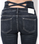 GYDA/デニムパンツ ハイウエストバッククロスダメージスキニーデニムパンツ ジーンズ デニム スリムフィット 072542427001 ジェイダ/レディース ムラサキスポーツ