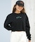 RVCA/ARCH COLLEGE CROPPED CREW トレーナー テリー素材 クロップド丈 スウェット BF044-001 ルーカ レディース ムラサキスポーツ