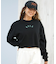 RVCA/ARCH COLLEGE CROPPED CREW トレーナー テリー素材 クロップド丈 スウェット BF044-001 ルーカ レディース ムラサキスポーツ