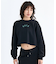 RVCA/ARCH COLLEGE CROPPED CREW トレーナー テリー素材 クロップド丈 スウェット BF044-001 ルーカ レディース ムラサキスポーツ