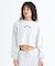 RVCA/ARCH COLLEGE CROPPED CREW トレーナー テリー素材 クロップド丈 スウェット BF044-001 ルーカ レディース ムラサキスポーツ