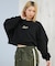 RVCA/COURT BALLOON FIT CREW トレーナー 裏起毛テリー素材 クロップド丈 スウェット BF044-003 ルーカ レディース ムラサキスポーツ
