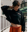 RVCA/COURT BALLOON FIT HOODIE パーカー バルーンシルエット BF044-012 ルーカ レディース ムラサキスポーツ