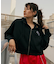 RVCA/NEAT ZIP HOODIE パーカー ジップアップフーディー クロップド丈 BF044-014 ルーカ レディース ムラサキスポーツ